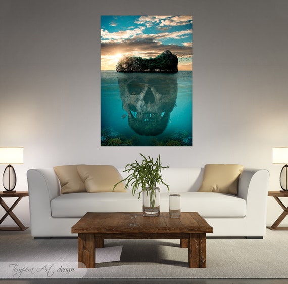 Island Wall Art Island Canvas Art Island Wall Decor Fairy Etsy