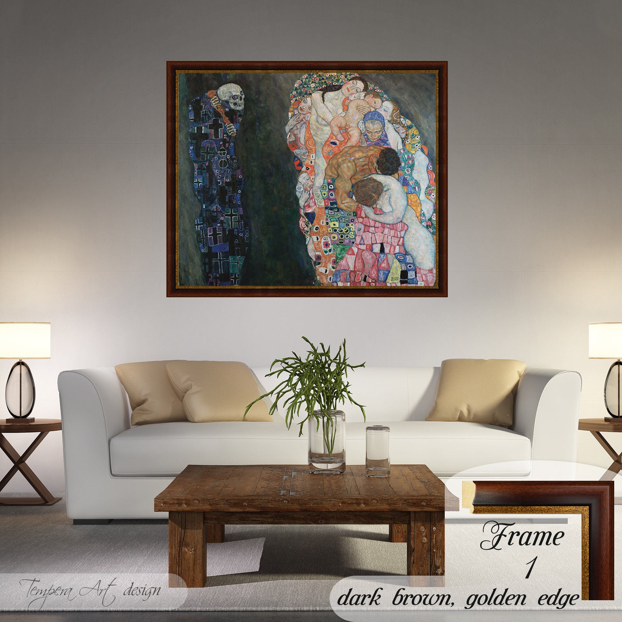 Morte E Vita Klimt Gustav quadro stampa su tela KG13