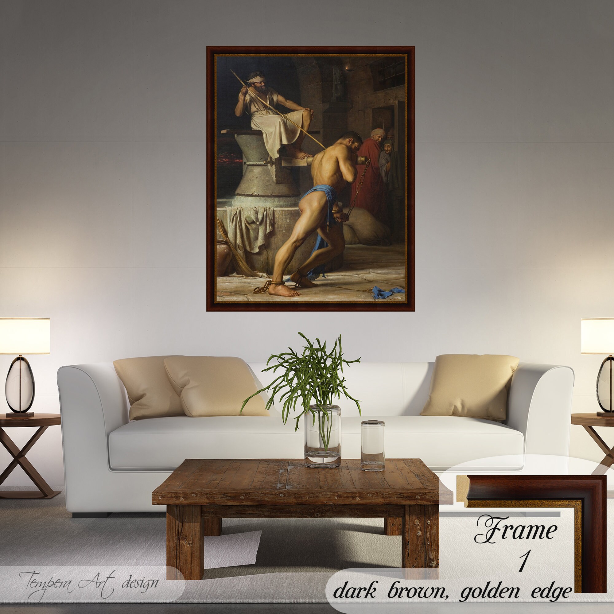 Carl Bloch: Samson and the Philistines Canvas Print - Etsy