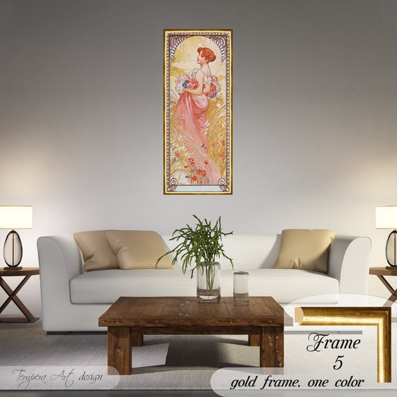 Alphonse Mucha "Summer" Canvas Print: Art Nouveau Reproduction