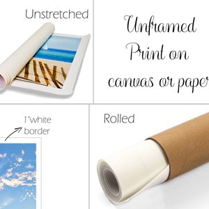 The print comes unframed, with additional borders to make it easier to frame, without losing the original size.