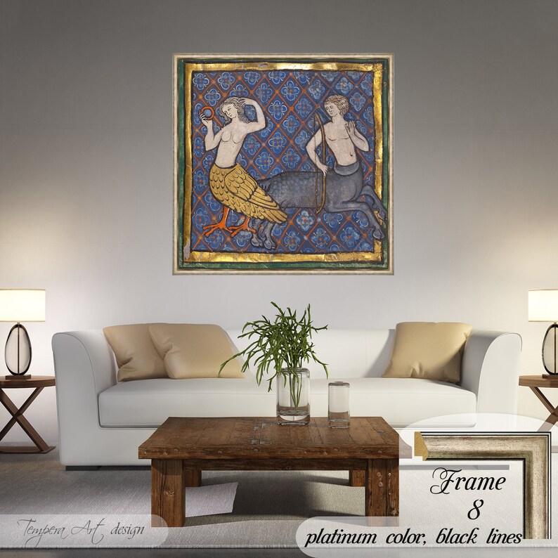 Medieval Bestiary Art Print: Enchantress Canvas Reproduction - Etsy