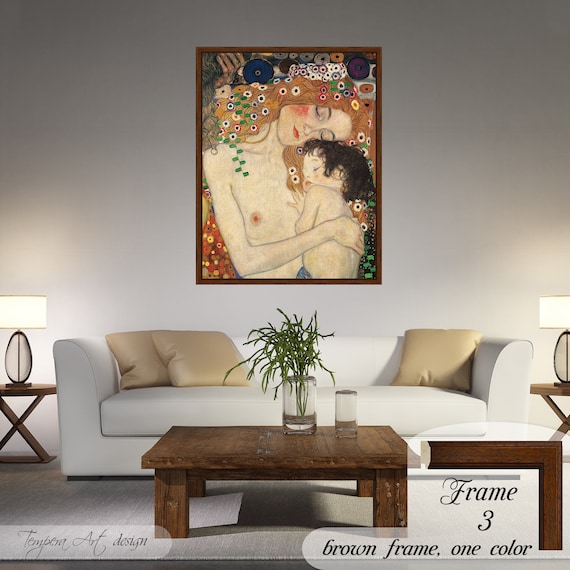 Klimt stampa su tela. Arte madre e figlio, opera d'arte gustav Klimt,  pittura madre e figlio, Klimt Mother Art -  Italia