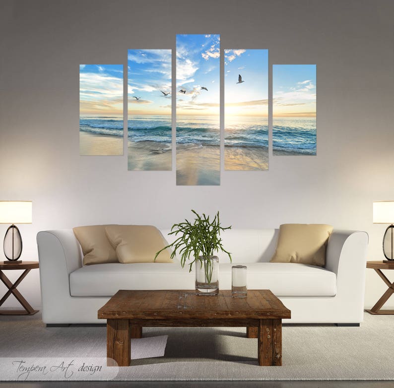 Beach Canvas Print Coastal Wall Art Beach Canvas Wall Art 5 Etsy