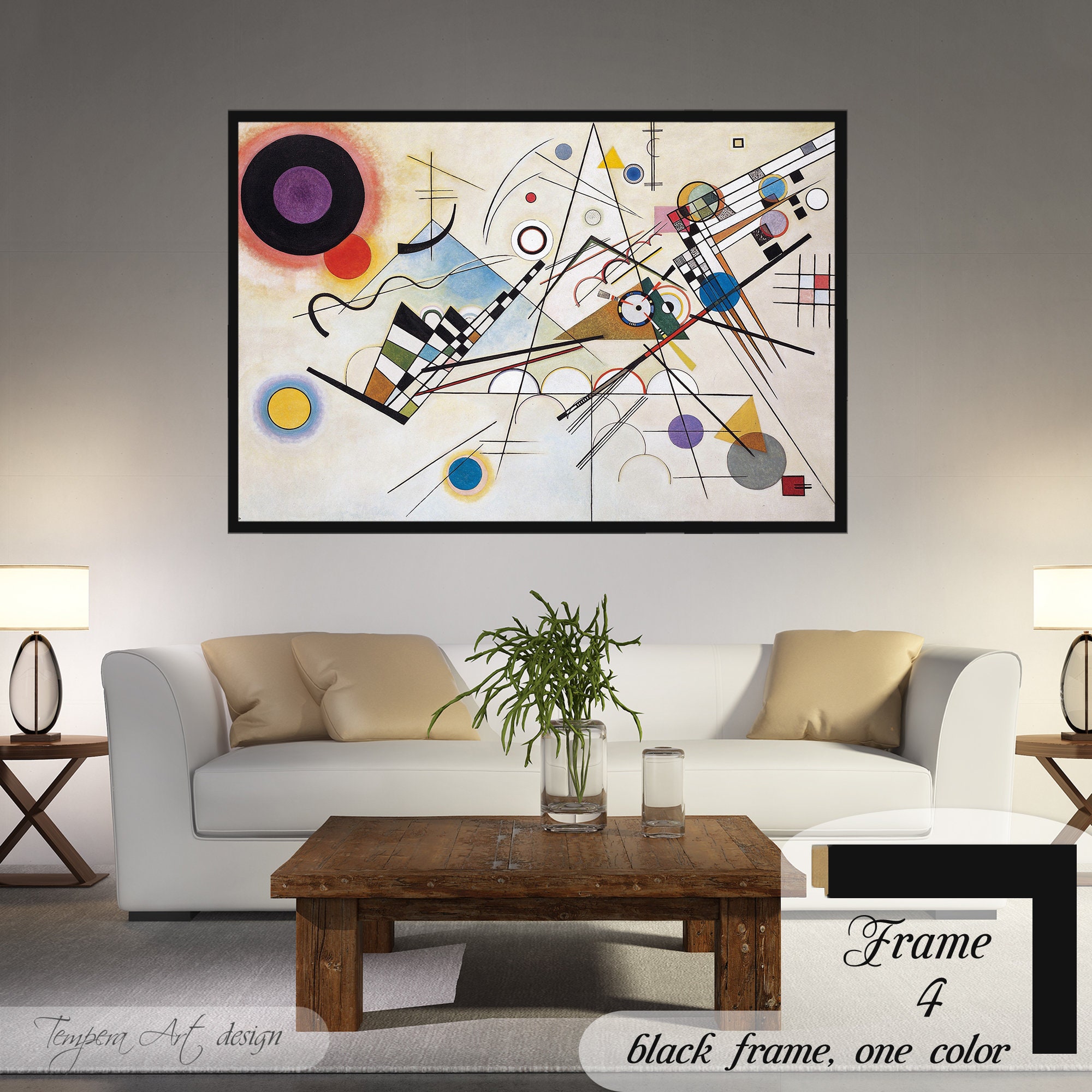 Abstract Composition 8 By Wassily Kandinsky Wall Art Poster Home Decor Print 