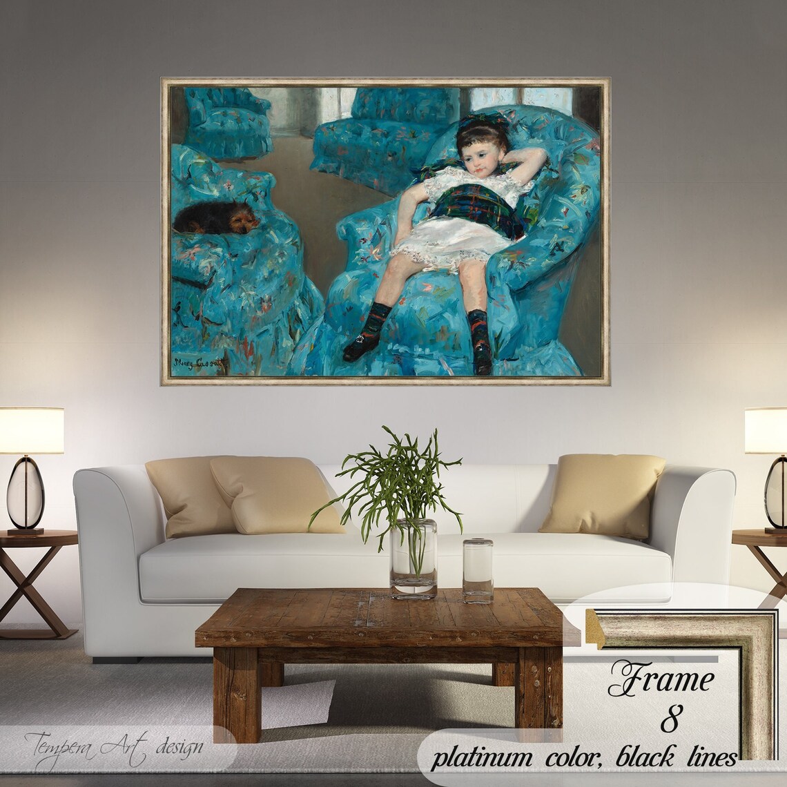 Mary Cassatt Little Girl in a Blue Armchair Mary Cassatt Etsy