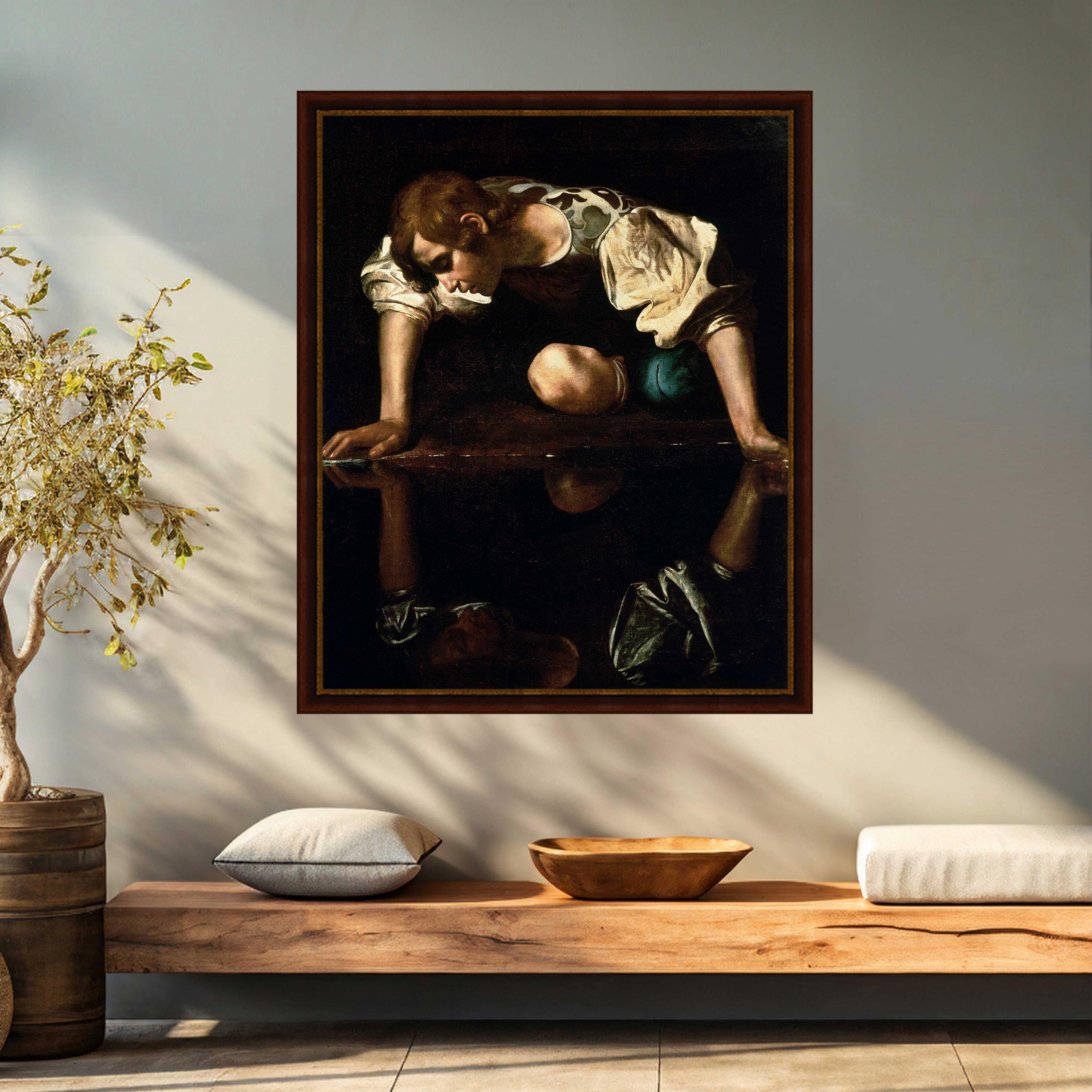 額装済/バロック ナルキッソス/カラヴァッジョ Amazon.co.jp: カラヴァッジョ(Caravaggio) 名作 ナルキッソス