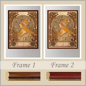 Zodiac by Alphonse Mucha printed on canvas with wooden frames