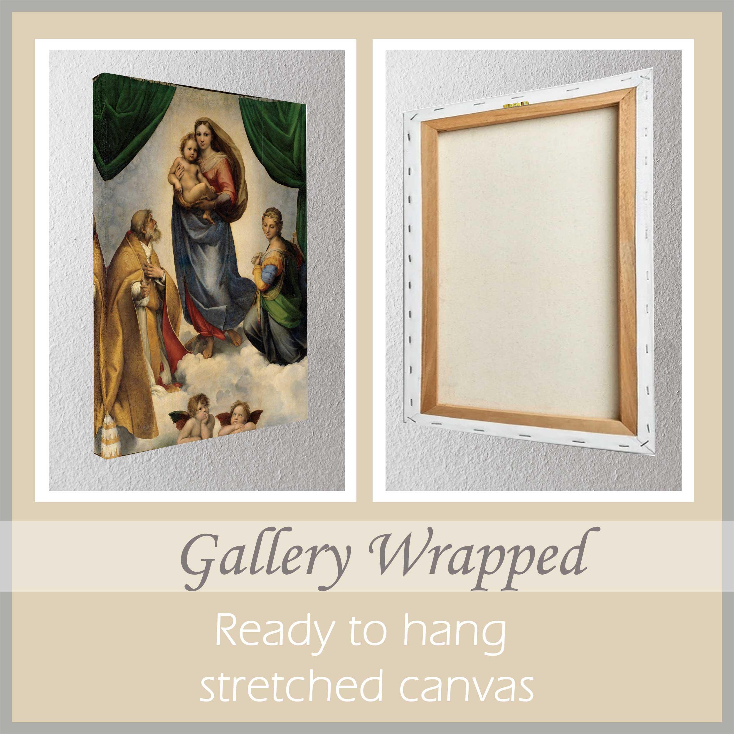 The Sistine Madonna by Raphael - Framed Canvas Print, Classic