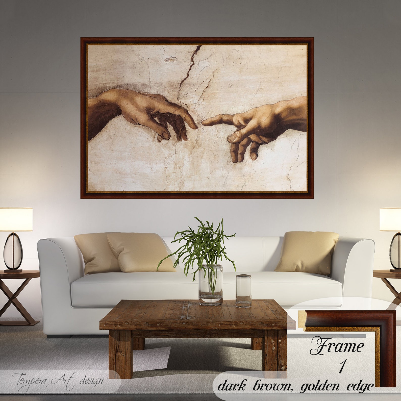 Hands of God Michelangelo Painting Hands of God Canvas | Etsy