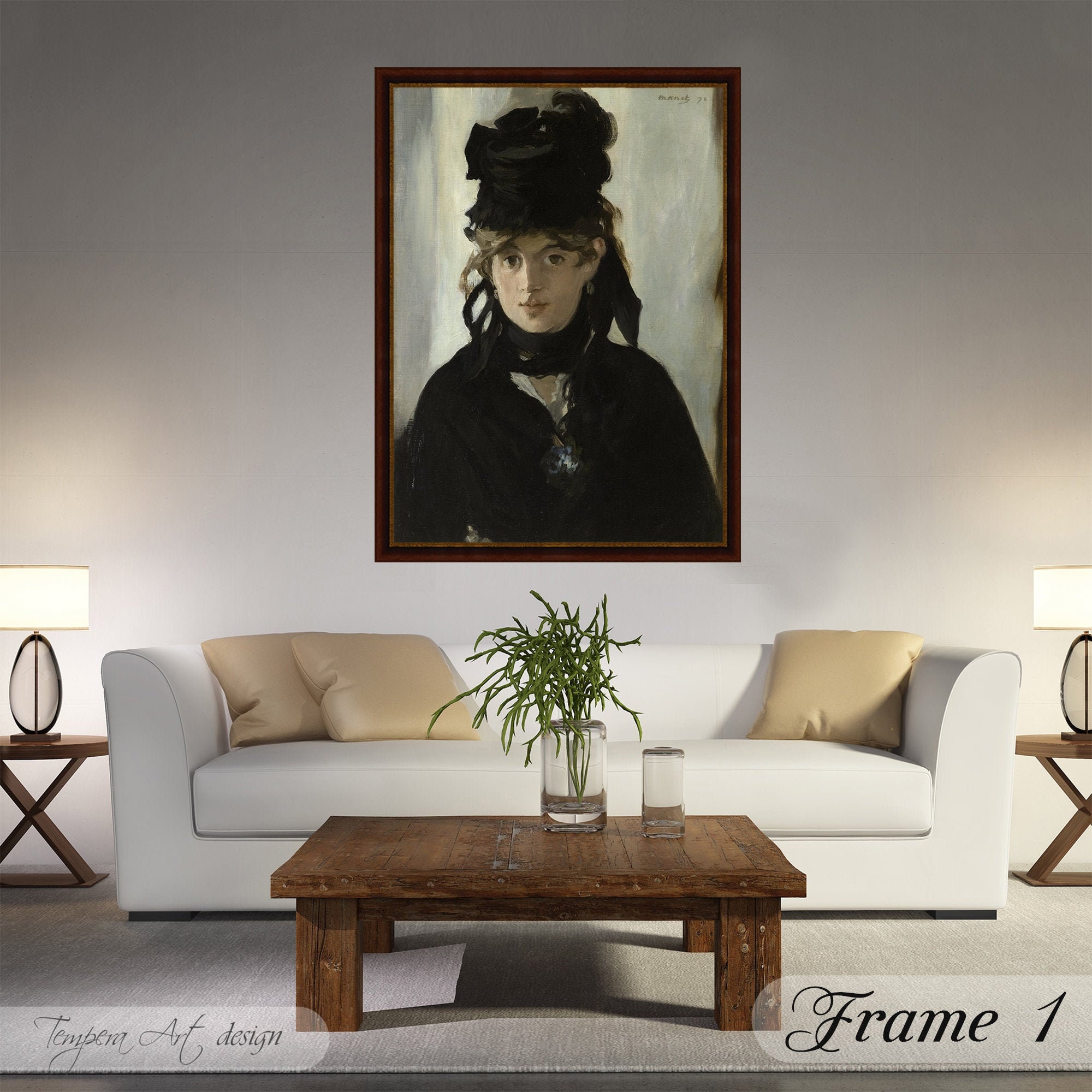Idouard Berthe Morisot Con un ramo de violetas