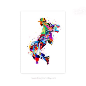 Breakdance Watercolour Art Print - Breakdance Art - Breakdancing Poster - Breakdancing Print - Gift for Breakdancer - Street Dance Art
