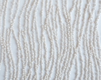 Beaded Wedding Fabric | Pearls on Tulle