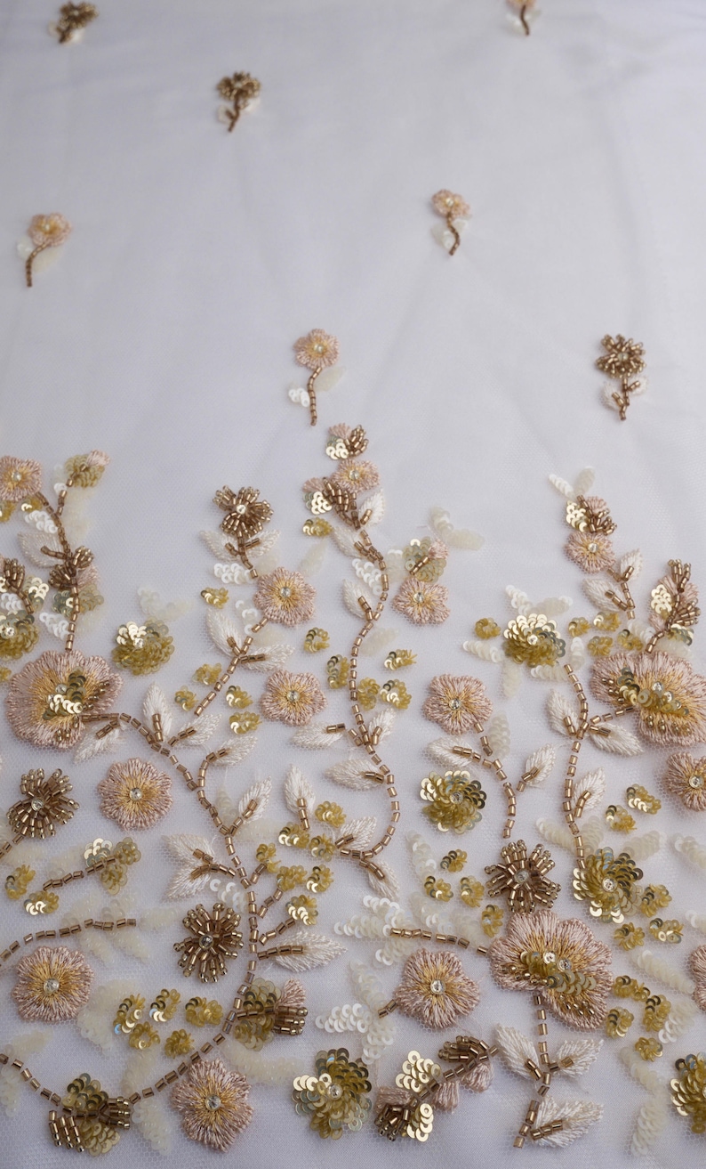 Lavender Emb Beaded Tulle Eb1068