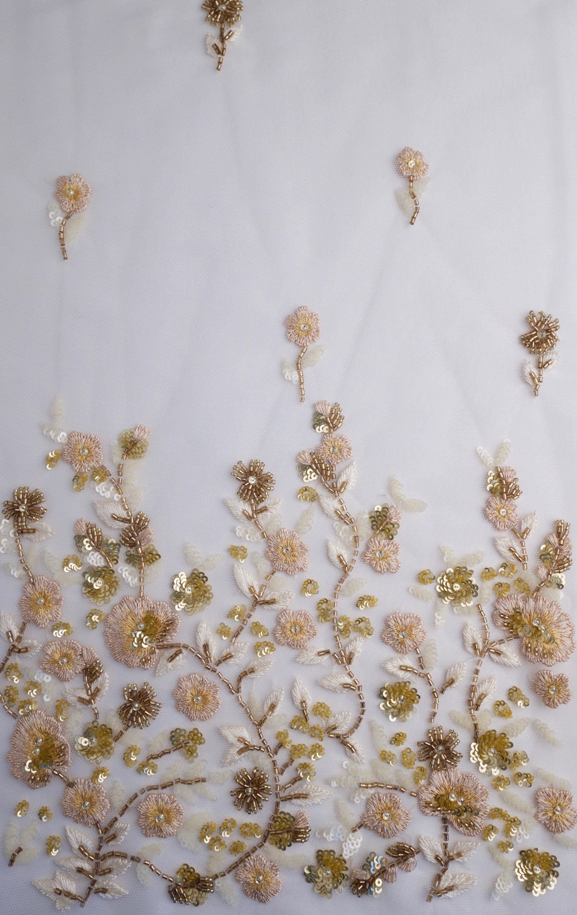 Ivory Diamant And Beaded Tulle Zola