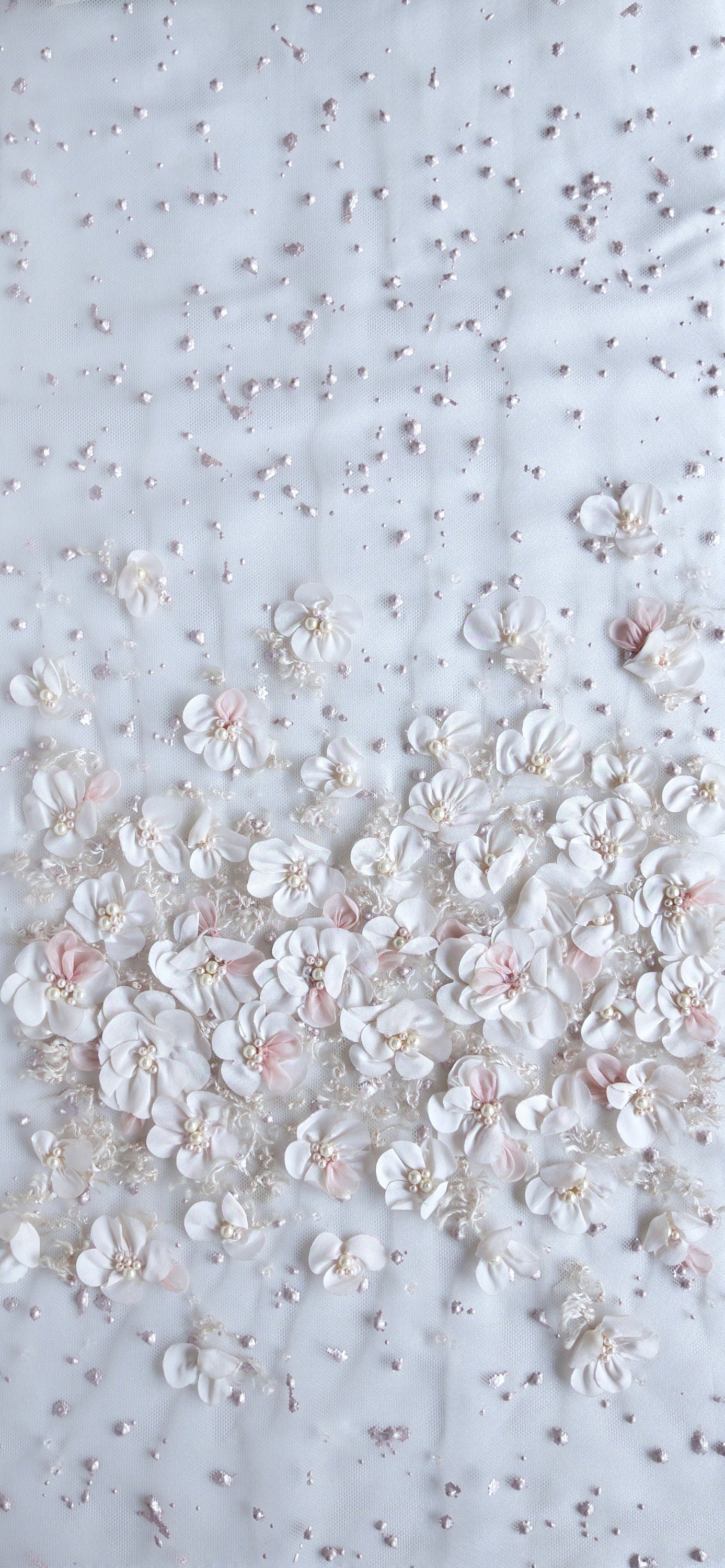 Wedding Dress Fabric Hand painted tulle with delicately Etsy