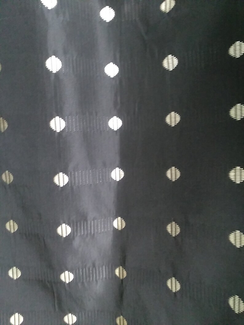 1950/'s Helen All Air St Louis Mo Vintage Black and Silver Jacquard Taffeta Dress