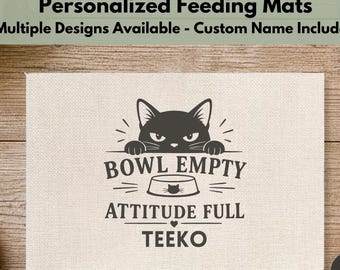 Alfombrilla personalizada para alimentar mascotas, 11,5 x 17,5 pulgadas, regalo de fácil cuidado.