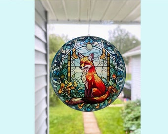 Fox Sun Catcher / Ornament- 3' Glass