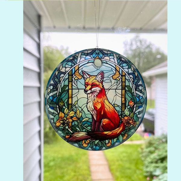 Fox Sun Catcher / Ornament- 3' Glass