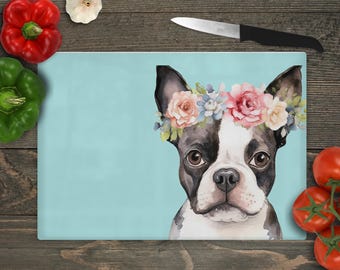 Boston Terrier Cutting or Serving Board - 8 x 11"