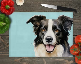 Border Collie Cutting or Serving Board - 8 x 11"
