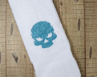 Skull Hand Towel - Embroidered