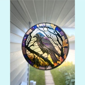 Krähe Sonnenfänger oder Baumschmuck - 3 &quot;Glas
