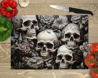Schädel-Schneide- oder Servierbrett - 20,5 x 28 cm