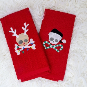 Christmas Skull Terry Cloth Towels