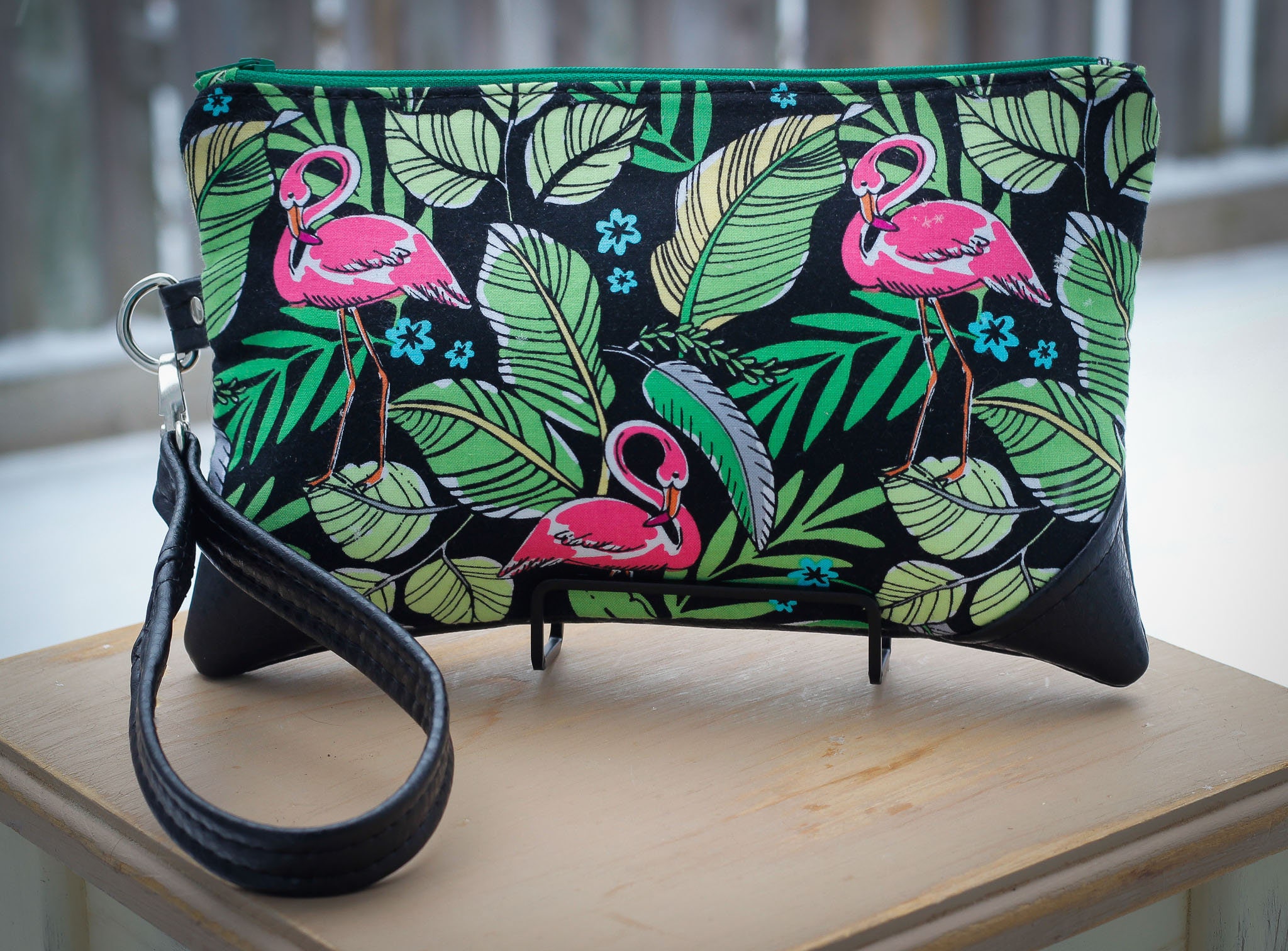 Flamingo Clutch Summer Wristlet Travel Purse Handbag Gift Etsy