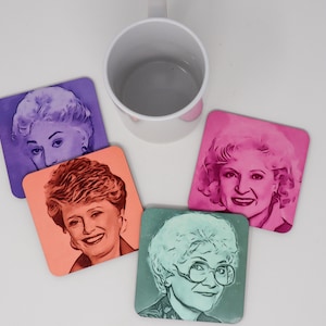 Drink Coasters featuring the Golden Girls - set of 4