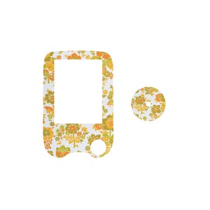 Floral (White) - Freestyle Libre Reader & Sensor Stickers - Choose Reader Only or Set with Sensor Sticker