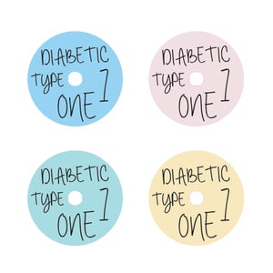 Type 1 Diabetic - Freestyle Libre 1 & 2 Sensor Stickers - Set of Four or Choose One