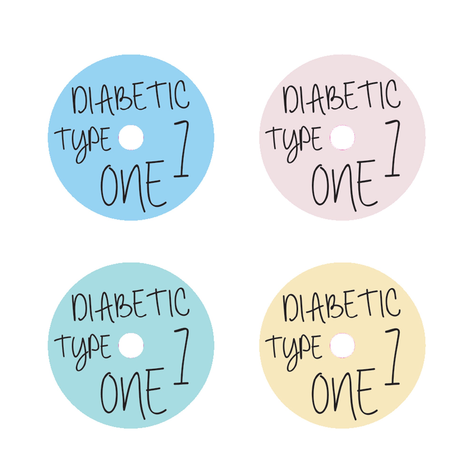 Type 1 Diabetic Freestyle Libre 1 & 2 Sensor Stickers Set of Four or ...
