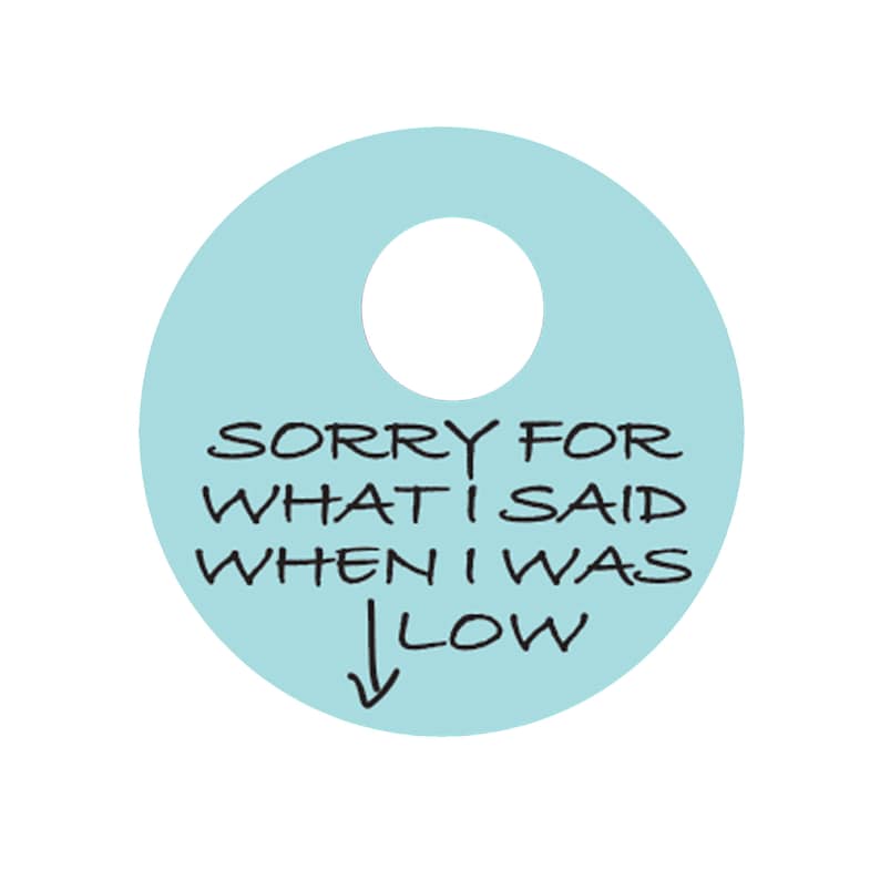 Sorry For What I Said When I Was Low - Freestyle Libre 3 Sensor Sticker - Set of Two or Choose One Mint