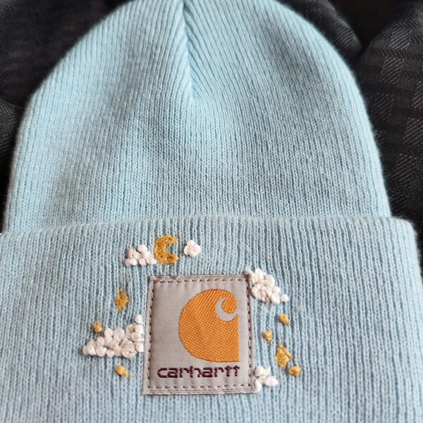 Hand embroidered Carhartt beanie