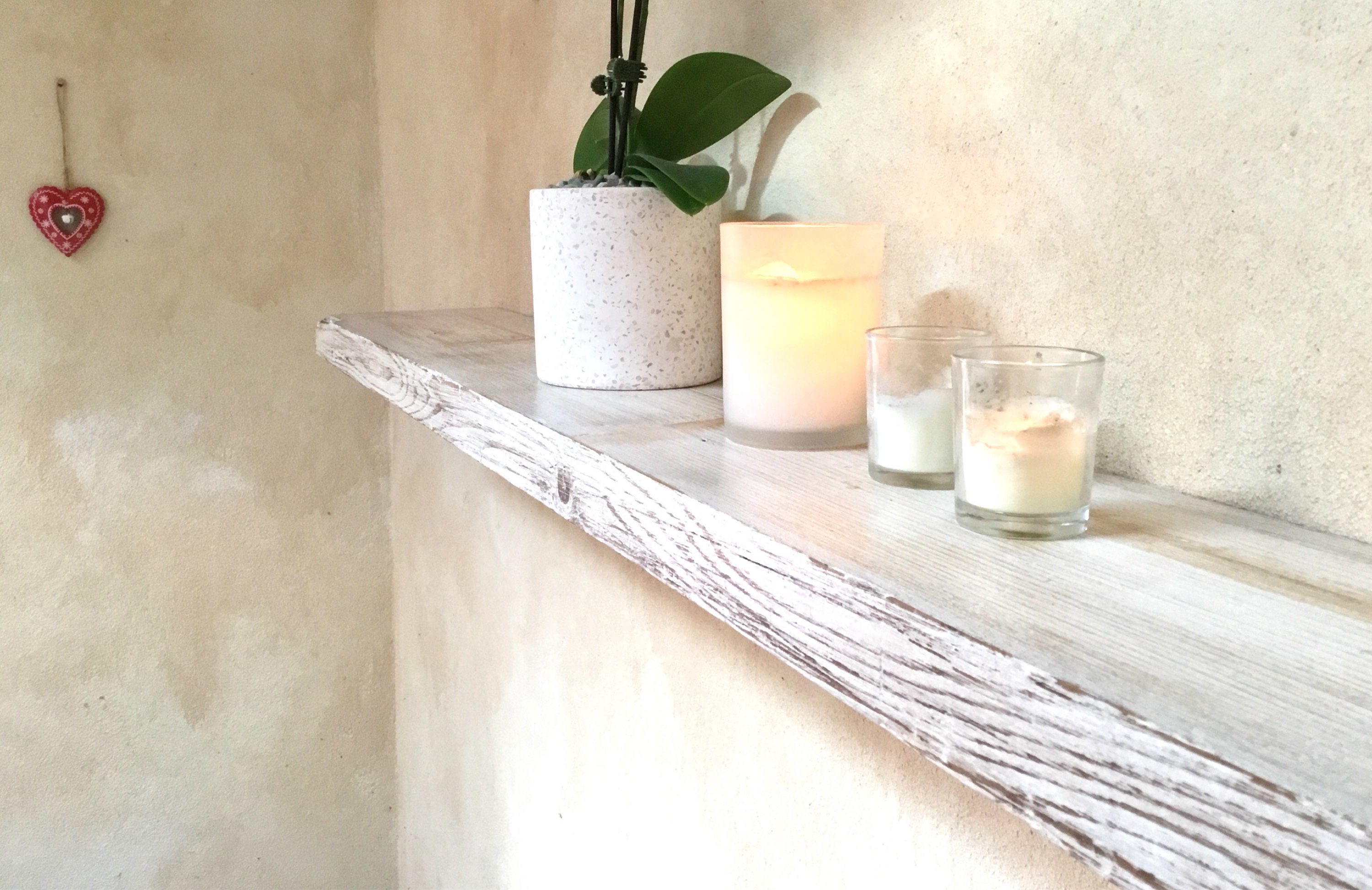 Floating Wood Shelves Whitewashed Limewash Storage Scandi Floating Shelves