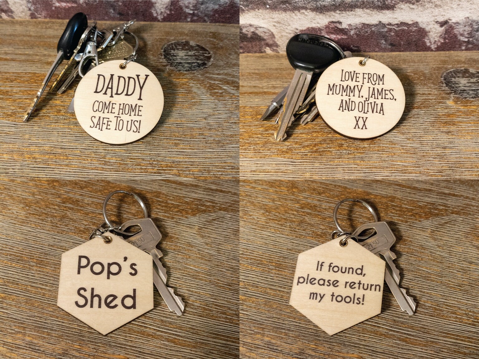 Father’s Day Gifts from Daughter Son Dad Birthday Presents Black Dad Keychain Key Rings Inpirational Mantra Lovers Couple Husband Wife Birthday Keychain Pendant Gift 