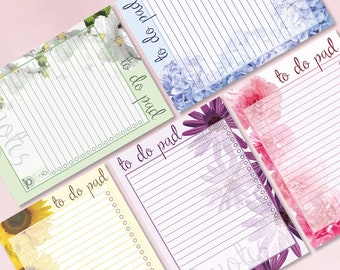 A5 Everyday Daily Planner | To Do List | Notepad | Desk Organiser | Task Pad | Ashton and Wright | Pretty Cute Pastel Floral Stationery