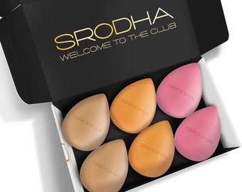 SRODHA Beauty Make Up Schwamm Set | 6 Stück Packung | Flüssiges Make-up Blender Sponge Sets | Zum Verblenden von Gesicht Teint Concealer Puder etc