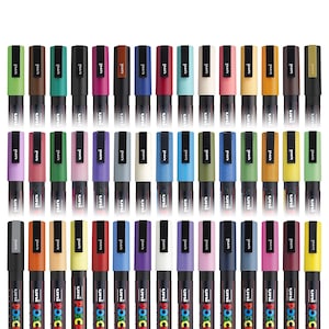 POSCA | Fine PC-3M Art Paint Marker Pens | Drawing Poster Coloring Markers | All Colours | Metal Fabric Paper Terracotta Stone Glass