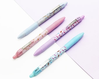 Zebra Z-Grip Smooth Pastel Sweetie/Blush Ballpoint Pen Set / 4 Pack / Tinta Negra / Lindos Útiles Escolares / Rosa, Violeta, Azul, Azul Claro