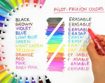 Pilot FriXion Colors Erasable Felt Tip Marker Pens | Medium Tip | Assorted Colours | Temporary Fabric Fibre Tip Markers | Fun Stationery