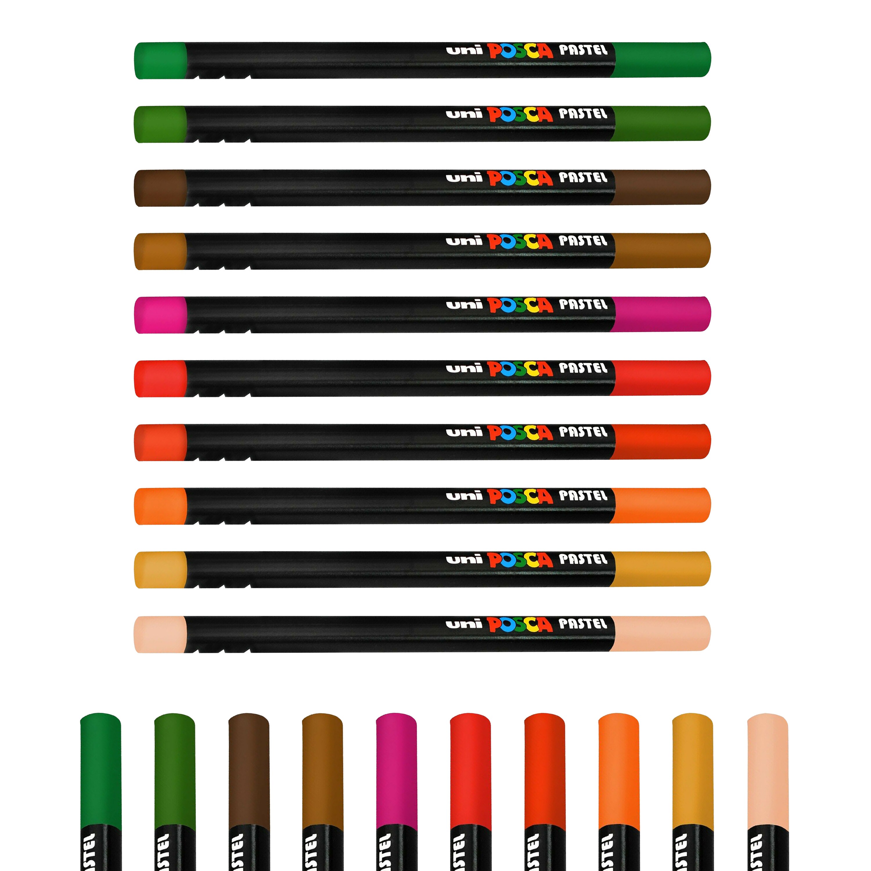 Uni-ball Posca Wax Colouring Pastels KPA-100 Sets / Packs, Full