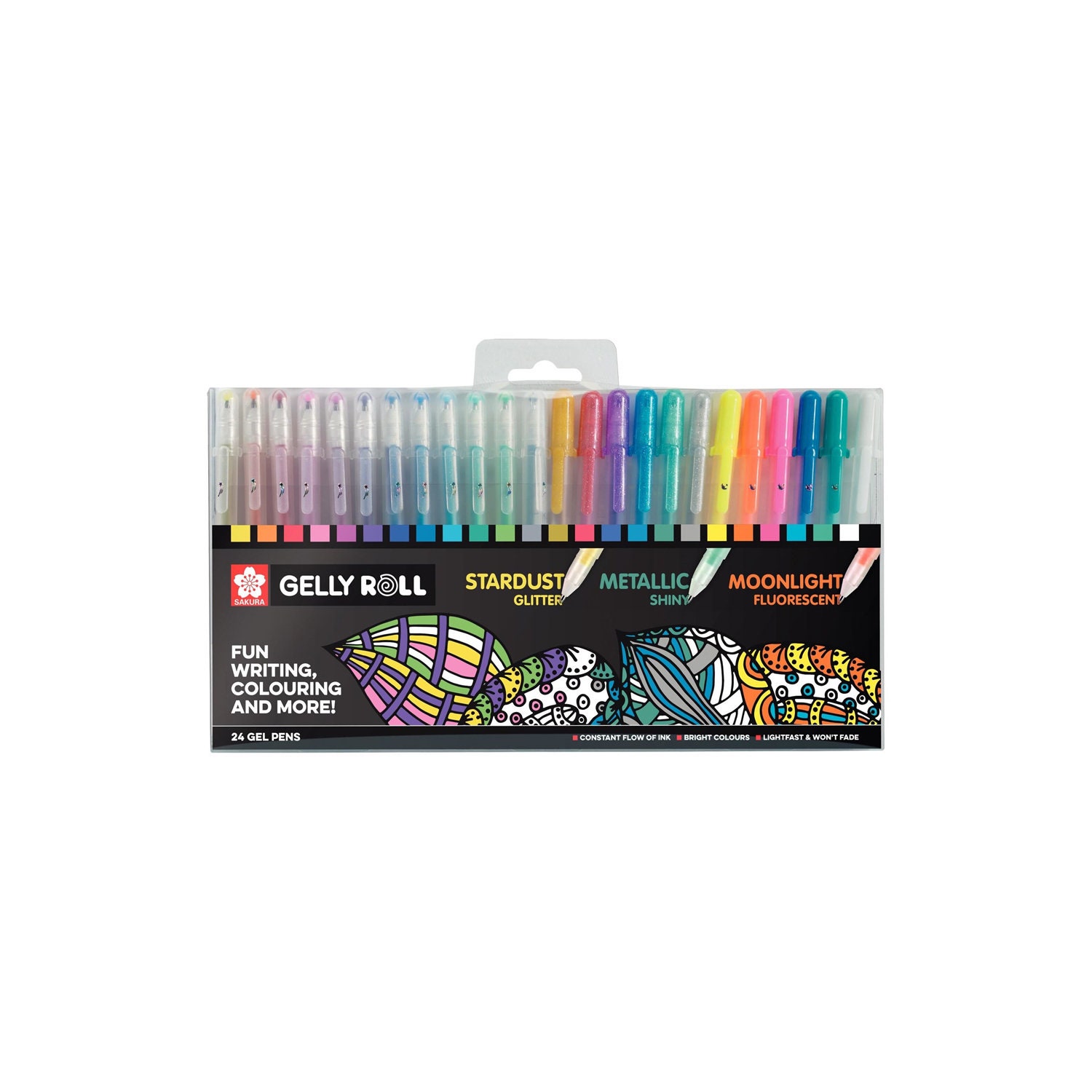 Mr. Pen- Retractable Gel Pens, 6 Pack, Morandi Barrels, Black