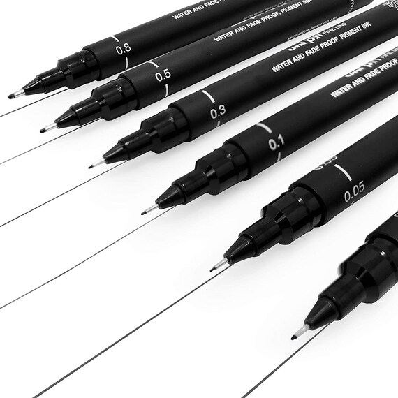 0.1mm Uni Pin Fineliner Drawing Pen Single Light Grey Tone