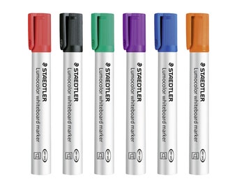 Lumocolor Whiteboard Marker Chisel Tip | Staedtler 351B | Assorted Colours | Various Pack Sizes | Bullet Tip | School Office Work