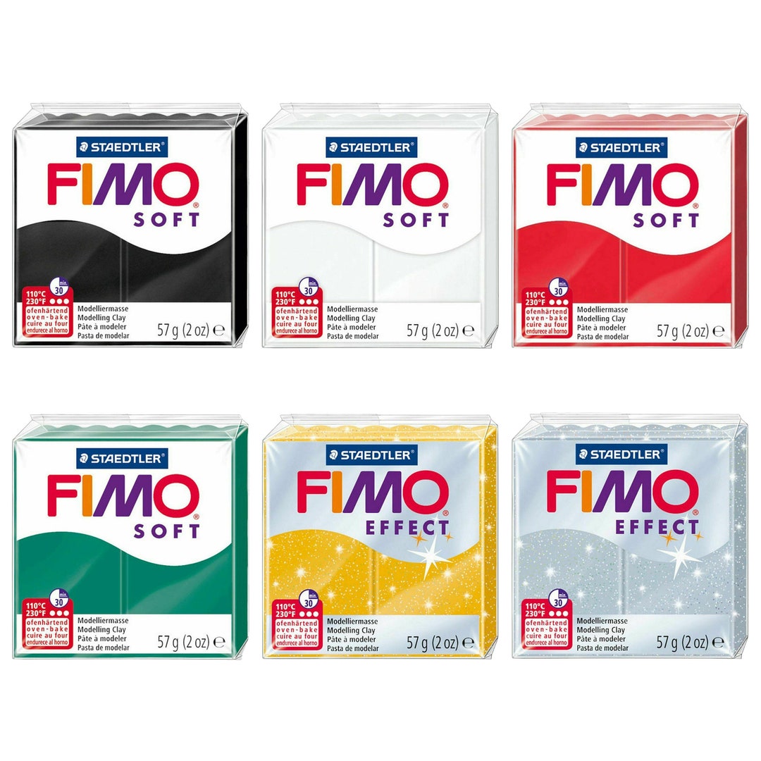 FIMO Polymer Clay Modelling Clay Soft & Effect Christmas 6 Pack