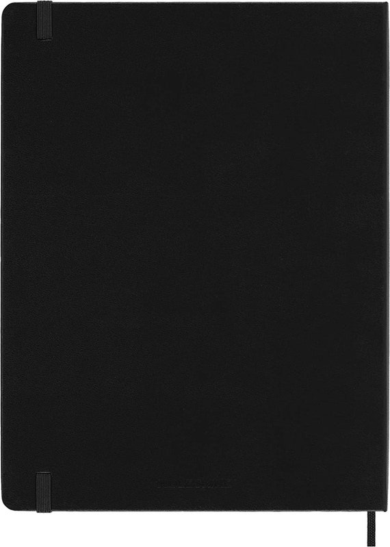 Moleskine 2024 Agenda semainier horizontal, 12 mois , grand, noir,  couverture rigide (5 x 8,25)